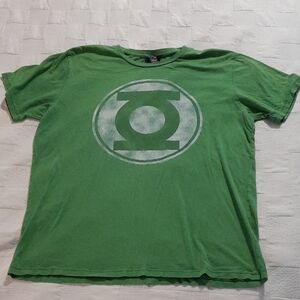Junk Food Green Lantern Distressed Logo Mens T-shirt XL Made In USA